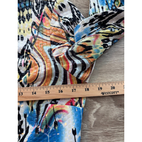 Joseph Ribkoff Ikat Geometric Jacket Size 10 Multicolor - Picture 5 of 8